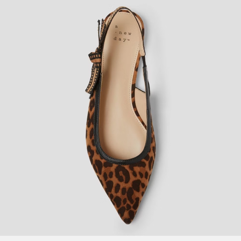 a new day Leopard Print “London” Slingback Mule Flat